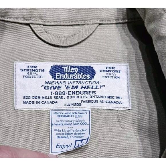 Tilley Endurables Tan Mens Medium Vintage Cargo Safari Vest Fishing Jacket - Picture 4 of 7